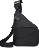 Borseta transversala, geanta de umar, sport pentru alergari, drumeti, calatori, camping, negru, rezistenta la apa, 30 cm lungime, 24 cm latimea, Negru