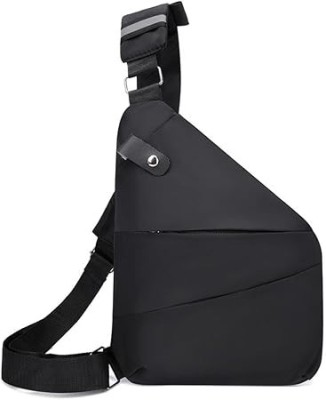 Borseta transversala, geanta de umar, sport pentru alergari, drumeti, calatori, camping, negru, rezistenta la apa, 30 cm lungime, 24 cm latimea, Negru foto