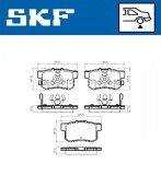 Set placute frana spate SKF VKBP90397A
