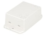 Carcasă universală ABS albă 70mm
