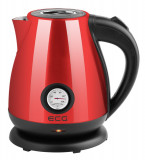 Fierbator electric ECG RK 1705 Metallico Rosso, 1.7 litri, 2200 W, otel inoxidabil, indicator temperatura