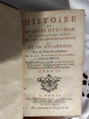 Cantemir 1743, Cresterea si Descresterea Imperiului Otoman, volumele 2 si 4 foto