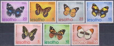 Timbre cu fluturi din Lesotho foto