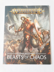 Warhammer Age of Sigmar Chaos Battletome Beasts of Chaos - carte reguli foto