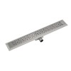 Jgheab Dus Canal Scurgere Leziter Nex, Oțel Inoxidabil 304 Satinat, Crom, 70cm, 7cm, Liniar, Montaj Pardoseală