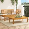 VidaXL Set canapea din paleți de grădină, 2 piese, lemn masiv acacia 365848