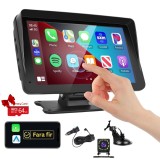 Cumpara ieftin Navigatie Auto Portabila Wireless cu Ecran Tactil 7 inci HD + Camera de marsarier, compatibil Apple CarPlay &amp; Android Auto, GPS Live, Mirror Link, Con