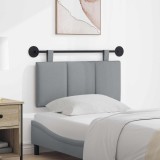 vidaXL Cap de pat suspendat Dungi Gri deschis 100 x 55 x 5 cm țesătură 42032249