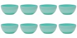 Set boluri, 8 piese, 2.5 l, Plastic, Verde Marin