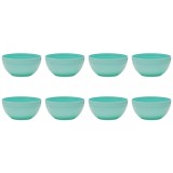 Set boluri, 8 piese, 2.5 l, Plastic, Verde Marin