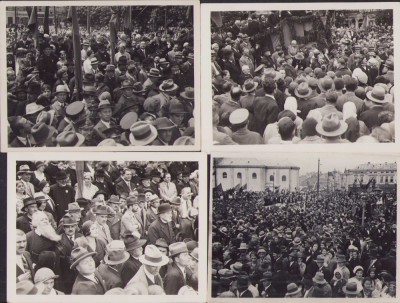 HST 210S Lot 4 poze mare manifestație antirevizionistă Oradea anii 1930 foto