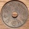Danemarca - moneda de colectie mare din bronz - 5 ore 1937 - impecabila !