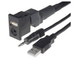 Adaptor USB/AUX Mitsubishi Jack 3,5mm 4pin USB A