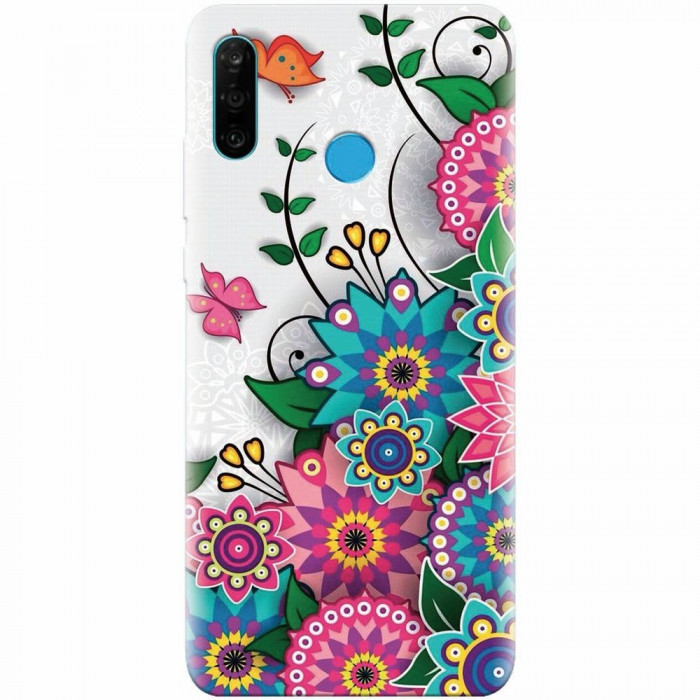 Husa silicon pentru Huawei P30 Lite, Mandala Flowers