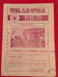 Program meci fotbal PETROLUL PLOIESTI - NITRAMONIA FAGARAS (23.10.1980)
