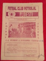 Program meci fotbal PETROLUL PLOIESTI - NITRAMONIA FAGARAS (23.10.1980)