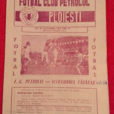 Program meci fotbal PETROLUL PLOIESTI - NITRAMONIA FAGARAS (23.10.1980)