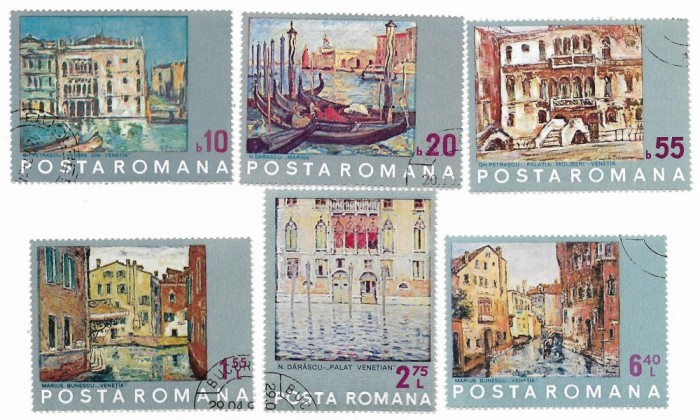 Romania (497) - Reproduceri de arta - Venetia, 1972, serie obliterata
