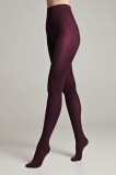 Ciorap Gros Microfibră Efect 3D 150 Den Marsala Mat Rezistent Rece Iarna