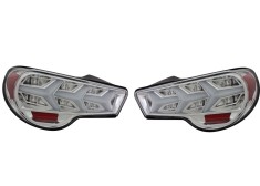 Set stopuri, lampa spate SUBARU BRZ, 06.2012-12.2020; TOYOTA GT-86, 06.2012-06.2021, partea stanga, dynamic indicator; LED; crom, transparent; TUNING