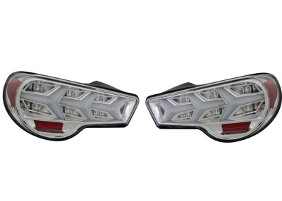 Set stopuri, lampa spate SUBARU BRZ, 06.2012-12.2020; TOYOTA GT-86, 06.2012-06.2021, partea stanga, dynamic indicator; LED; crom, transparent; TUNING foto