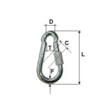 Carabina Zincata Cu Filet 10Mm / 13Mm/12/15Mmx100Mm, Oem