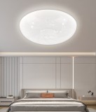 Plafoniera LED 35 cm, 32W, 3 temperaturi de culoare, alb, metal si acril