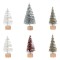 Brazi Decorativi Crăciun, Fără Brand, 7cm, Glitter Alb Argintiu și Roșu, Set 6 Bucăți