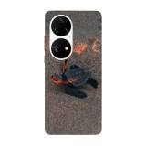 Husa compatibila cu Huawei P40 model Baby turtle, Silicon, TPU, Viceversa, Transparent, Carcasa