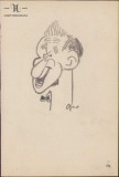 158S Caricatura bărbat, anii 1930, Geo Dumitrescu, semnată