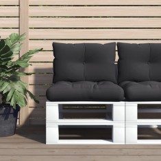 vidaXL Perne de paleți, 2 buc., negru, material textil 360841