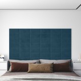 vidaXL Tăblie de Pat pentru Perete 12 pcs albastru Catifea 4008313