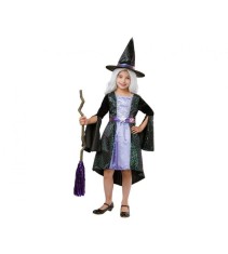 Costum carnaval Vrajitoare, Celestial Purple Witch, 110 - 120 cm (5-6 Ani)