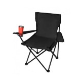 Scaun Pliant Pentru Pescuit, Camping, dimensiuni 80x44x80 Cm, Metal, Negru