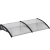 Copertina Marchiza Policarbonat Aluminiu Transparent 200x96 cm Protectie UV Intemperii Exterior
