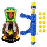 Cumpara ieftin Joc interactiv de tras la tinta pentru copii, ratoi XXL cu ecran LED pentru scor, 1 pusca si 10 bile din spuma, functionare cu aer, dezvoltarea coordo