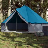 VidaXL Cort de familie Tipi pentru 6 persoane, albastru, impermeabil