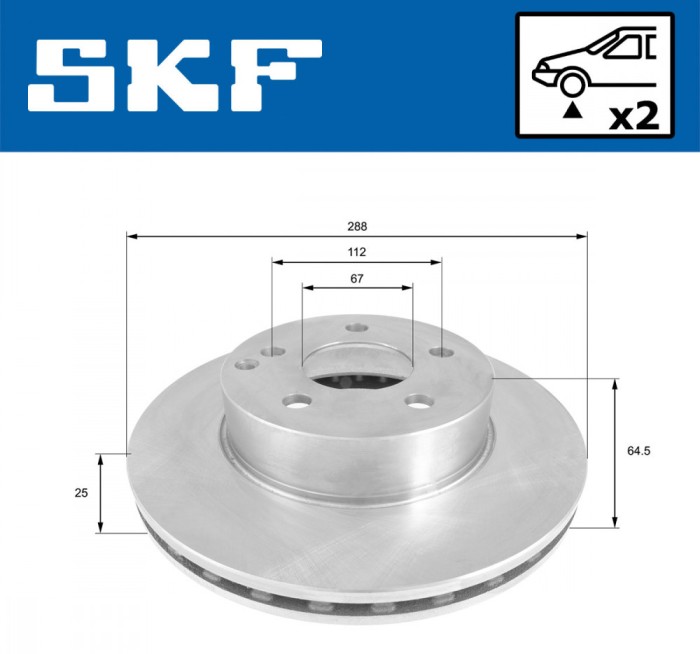 SKF VKBD 80143 V2 Disc frana