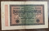 B11 59 - Bancnota foarte veche - Germania - 20 000 marci - zwantig tausend mark - 1923