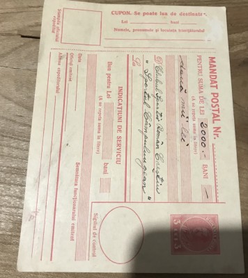 (2) Act Mandat Postal Interbelic foto