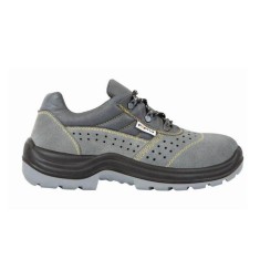 Pantofi de Protectie PROTEK Marimea 40, Bombeu Metalic, Piele Spalt de Bovina, Gri, Pantofi de Lucru cu Bombeu de Otel S1P-SRC, Pantofi de Lucru cu Va foto