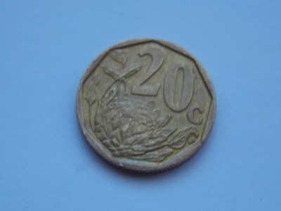 20 CENTS 2008 AFRICA DE SUD-ISEWULA AFRIKA foto