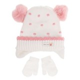 Set Caciulă și Mănuși de Iarnă cu Pompon pentru Copii 9 Luni, CMCLASS