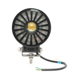 Proiector rotund LED cu DRL 9-36V, 17W alb-rosu-galben, carcasa aluminiu 108x108x38mm IP68 Breckner Germany