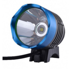 Lanterna LED 5W Frontala si de Bicicleta cu 4 Acumulatori 18650 foto