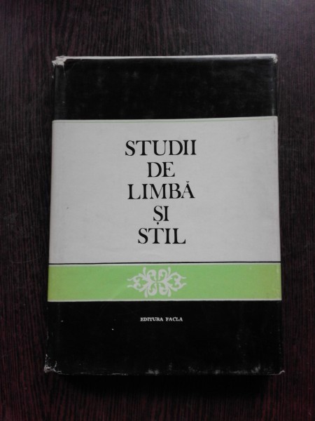 STUDII DE LIMBA SI STIL