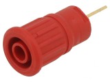Soclu Banană 4mm 32A 1kV Roșu Aurit Panou 33mm