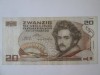 Austria 20 Schilling 1986,bancnota in stare buna