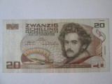 Austria 20 Schilling 1986,bancnota in stare buna