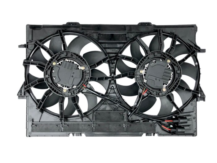 Ventilator radiator Audi A4 16, A5, A6, A7, Q5 17; Porsche Macan, motor: 3.0 TDI, 3.0 V6k Tfsi, 4.2 V8, (4+4) pini, 4H0121003N; 4H0121207B